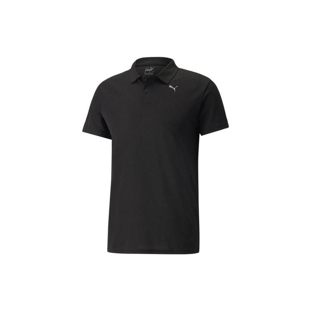 Puma Printed Casual Breathable Short Sleeve Polo Shirt Men Tops Black 521933-01
