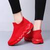 Fashion Red Sneakers Male Size 35-48 Breathable Knit Socks Shoes Woman Slip-On Platform Women's Sports Shoes Zapatillas De Mujer