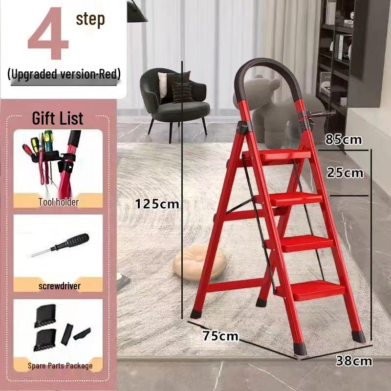 Multifunctional Indoor A-Frame Aluminum Alloy Folding Ladder