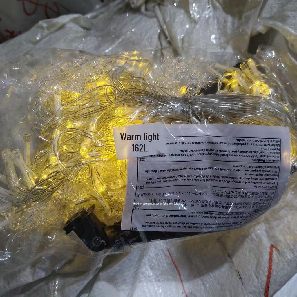 Solar LED Snowflake Icicle String Lights for Outdoor Christmas Decorations