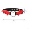 Choker Halskette PU Leder Geschenk Herz Rock Gürtel Schlüsselbein Kette Punk Steampunk für