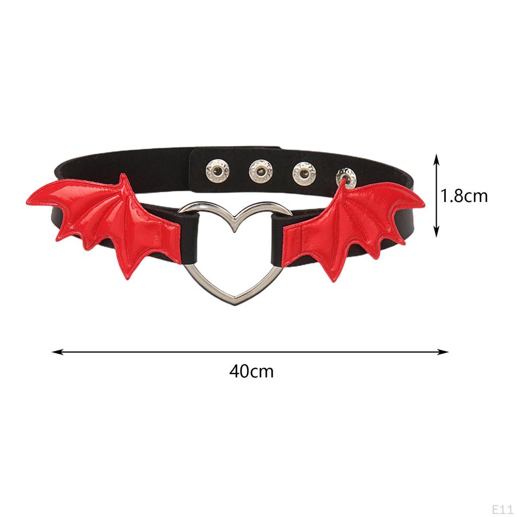 Choker Halskette PU Leder Geschenk Herz Rock Gürtel Schlüsselbein Kette Punk Steampunk für