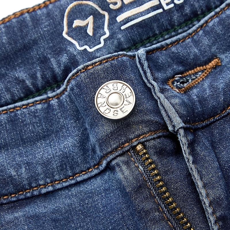 Septwolves Men's Lyocell Blend Straight-Leg Jeans