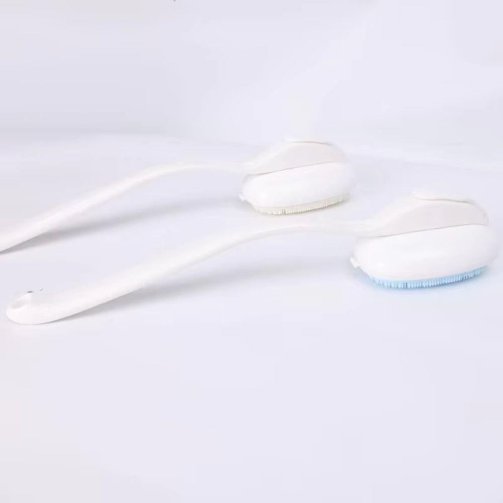 Soft Bristle Body Cleansing Tool Long Handle Bubble Massager Brush Bath Back Scrubber Bathroom Use