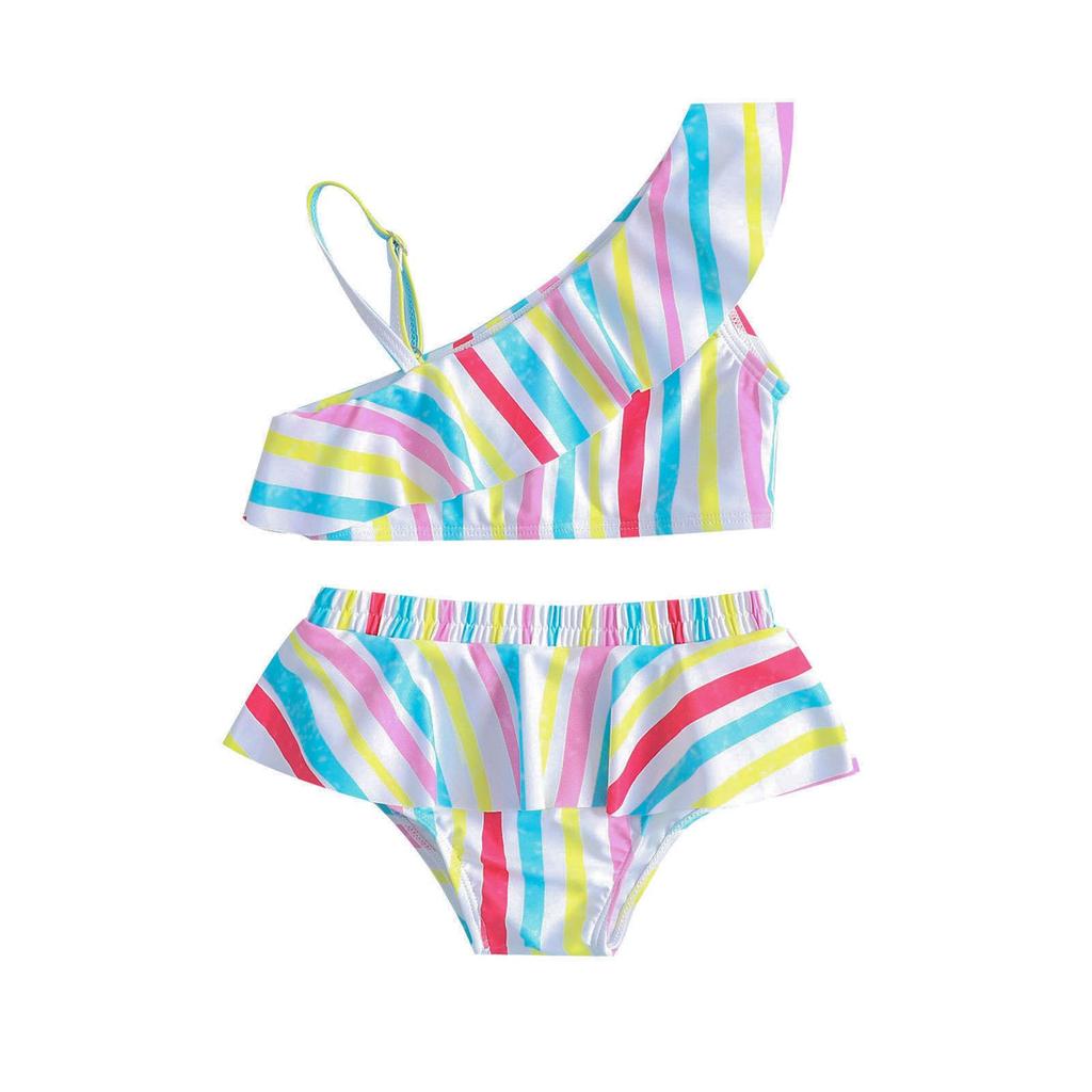 Girls' Striped Bikini Set
