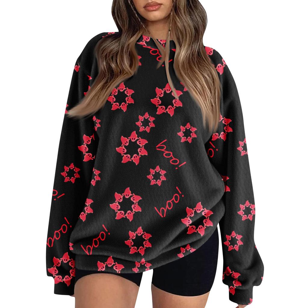 Women's Colorblock Sweatshirt Long Sleeve Round Neck Casual Comfortable Loose Lightweight Women's Sweatshirt