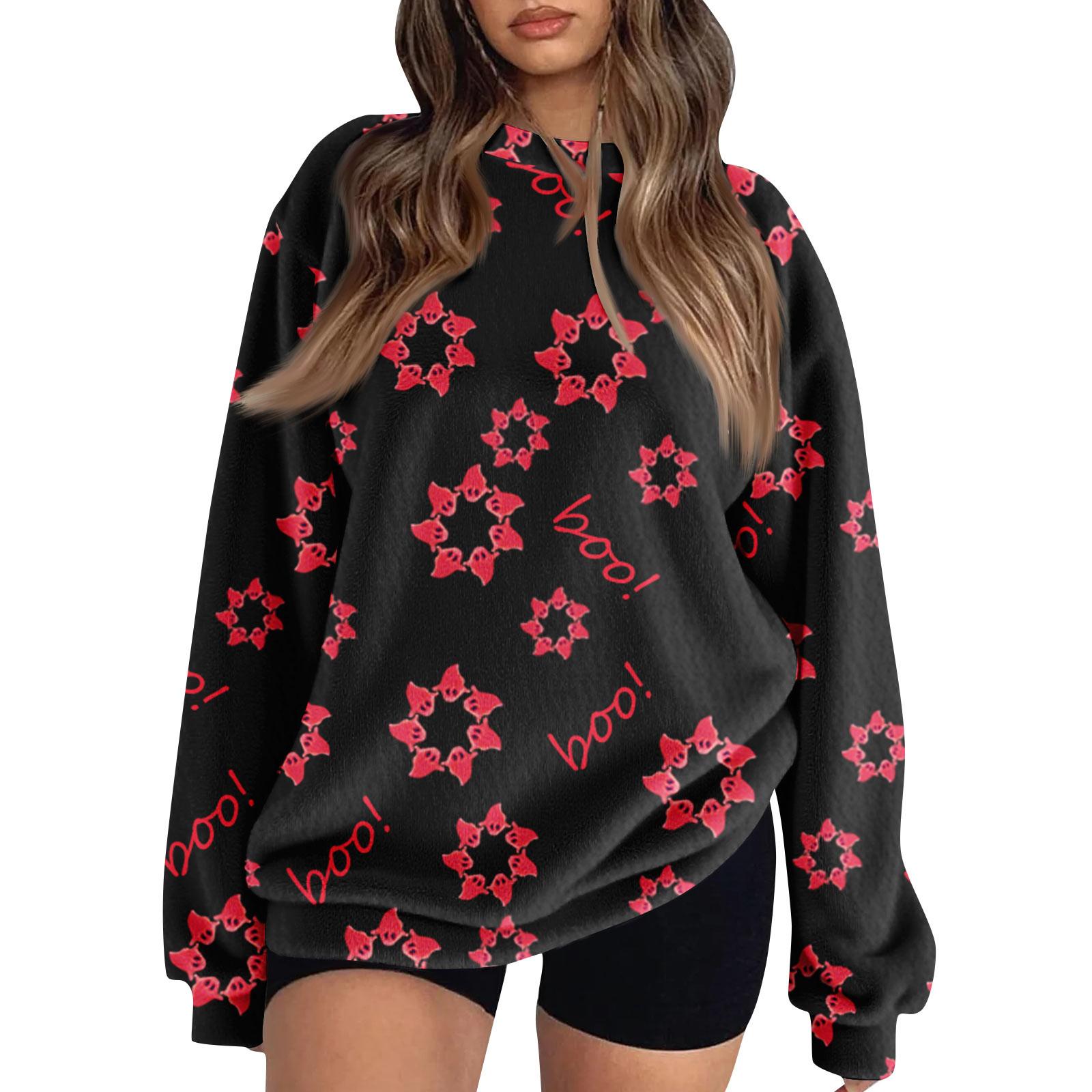 

Женская толстовка с цветными блоками, повседневная удобная свободная легкая женская толстовка с длинным рукавом и круглым вырезом M красный