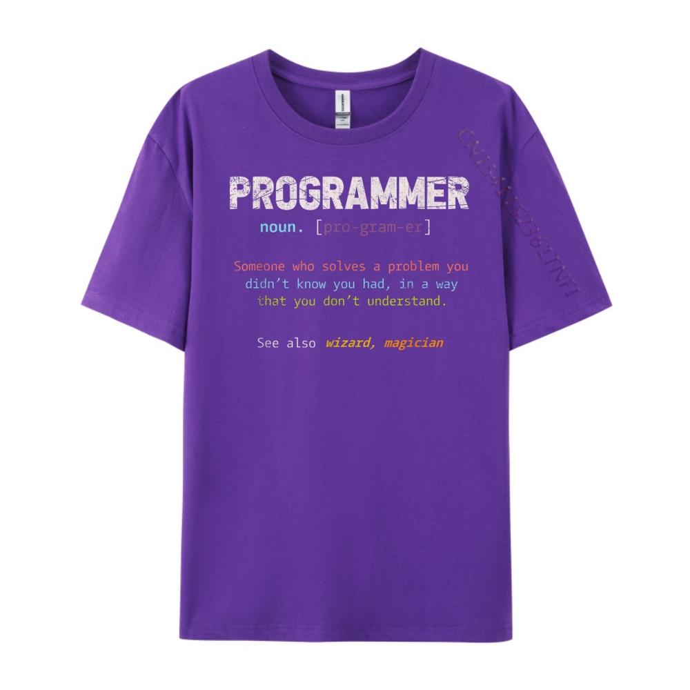 Funny Nerd Software Developer Program Definition Programmer Wholesale Tshirts 100 Pcs Adult Cotton T Shirt Men Printing