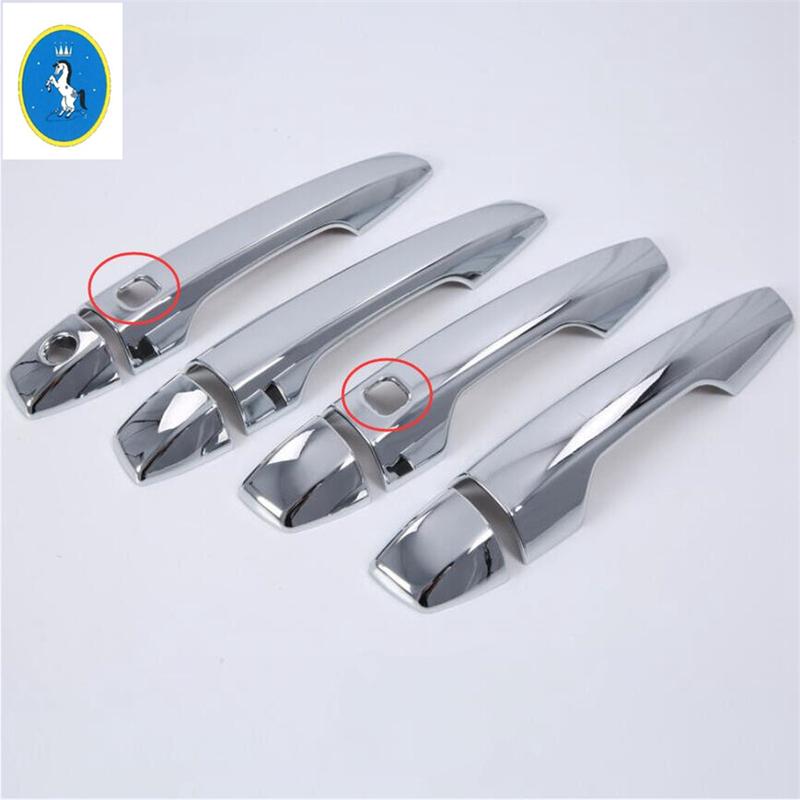 Car Door Pull Doorknob Handle Decor Protect Cap Cover Trim For Mitsubishi Eclipse Cross 2018 -  Chrome Exterior Accessories