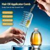 Scalp Hair Oil Applicator Comb, Elastic Roller Ball Liquid Guiding Massage Comb for Hair Growth Anti‑Hair Loss Essential Oil Hair Care Tool