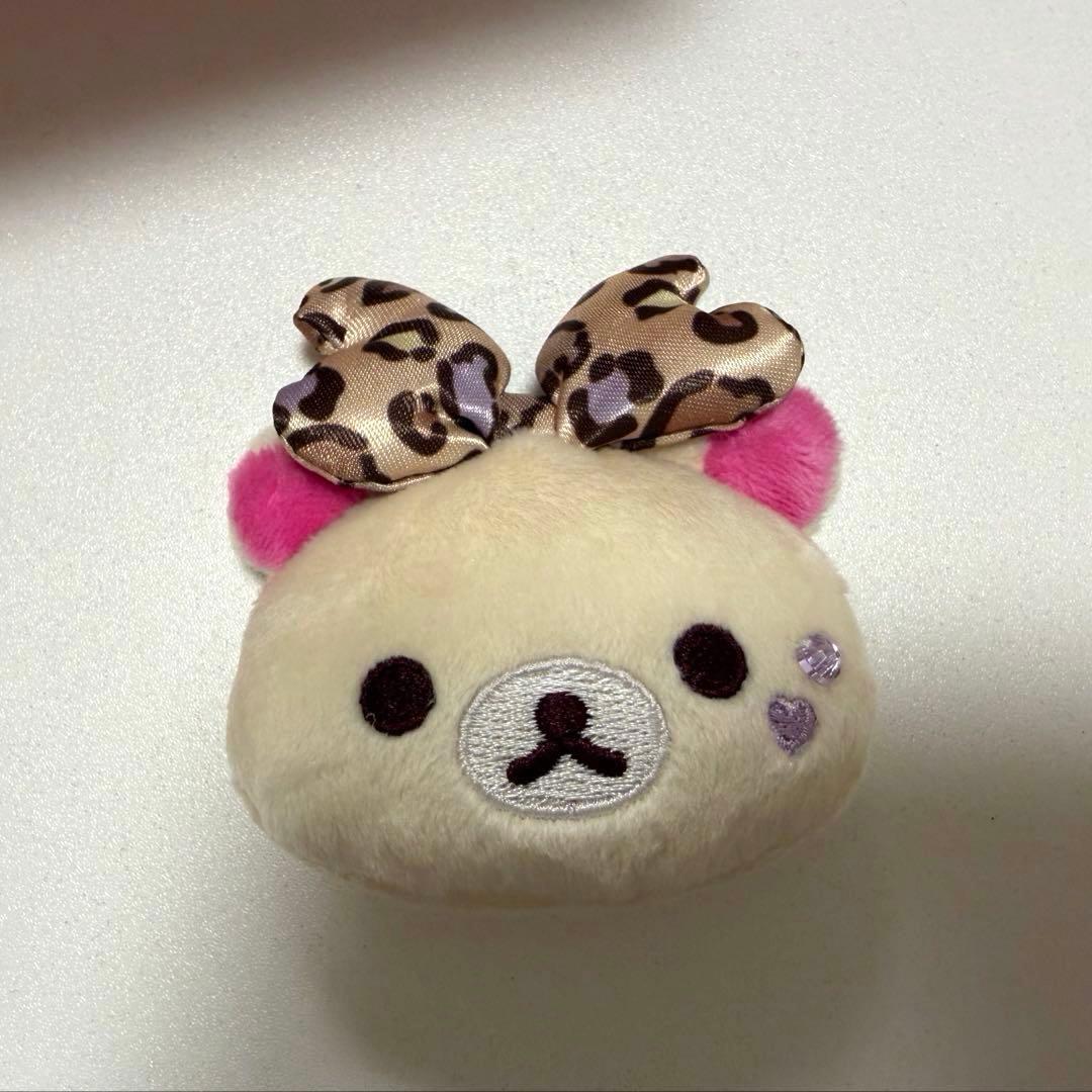Korilakkuma Plush Badge Collection Ribbon Leopard Print