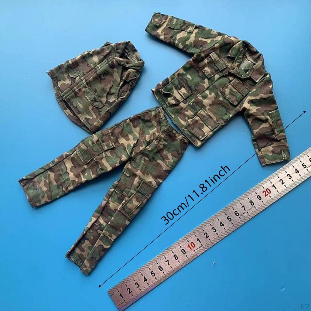 1/6 Figure Clothes Mini Doll Costume Kids Gifts Pretend Play Toy Miniature Clothing Coat Pants Vest