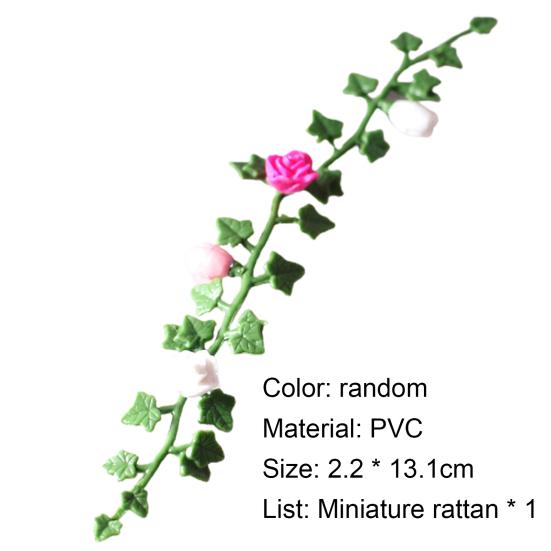 Blume Reben Miniatur Simulation Dekorative PVC Puppenhaus Garten Szene Ornamente für Decor