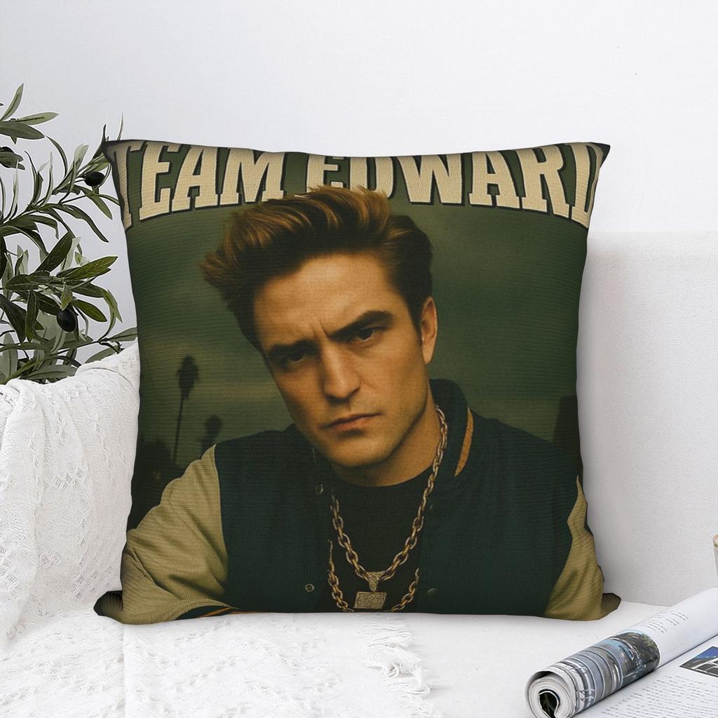 Twilight Movie Edward Cullen 90s Rap Album Cover Pillowcase Printed Cushion Cover Decor Pillow Case Cover Home Drop Shipping