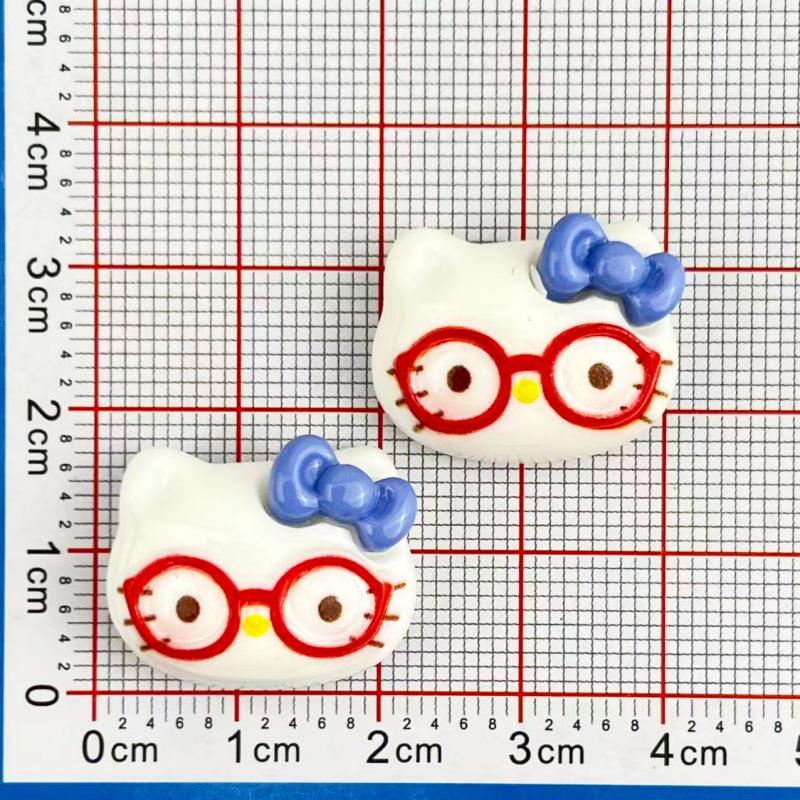 Cartoon Cat Resin Accessories: Glasses, Hair Clips, Bracelets, Keychains & Ornaments