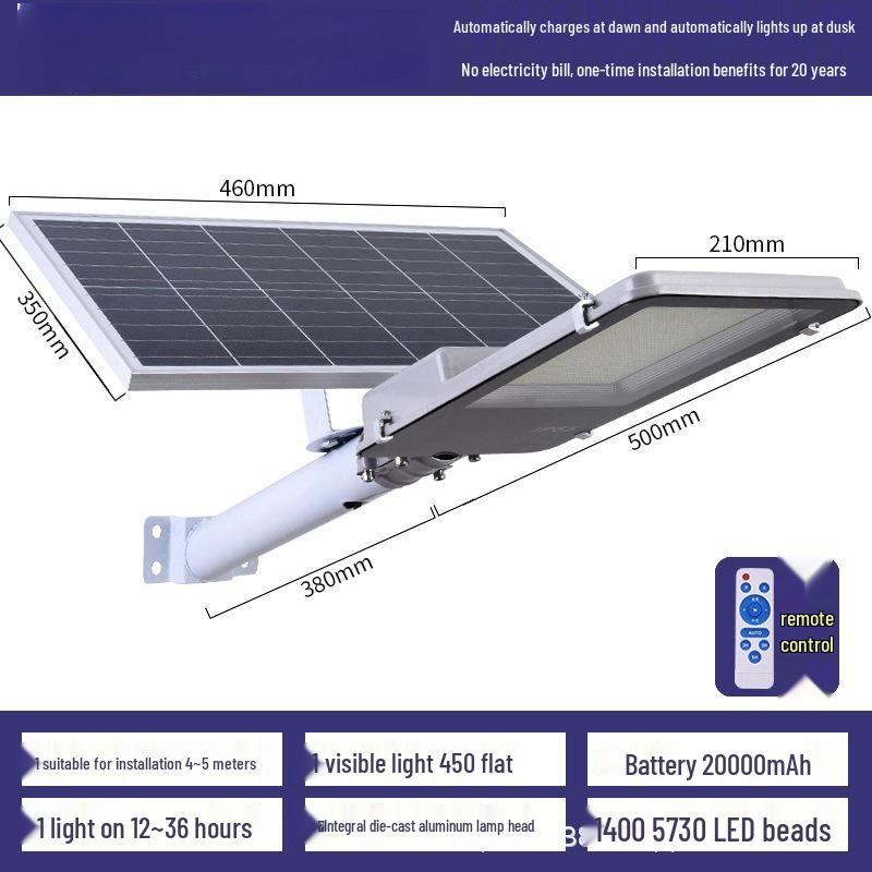 Solar Sensor Street & Courtyard Floodlight
