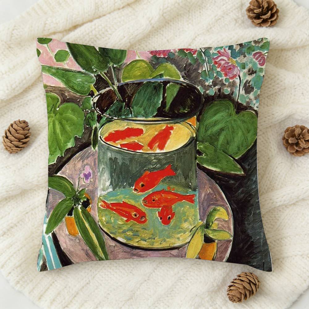 HHenri Matisse Paintings Art Doublesided Printed Square Decorative Cushion Cover for Sofa Living Room Home Decor