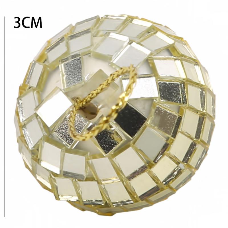 6Pcs/Pack Christmas Decorative Mirror Ball Exquisite Good-looking Festival Product Christmas Supplies Home Decoration Glass Ball