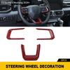 Steering Wheel Trim Sticker Accessories For Ford Mustang 2024+ Red Carbon Fiber