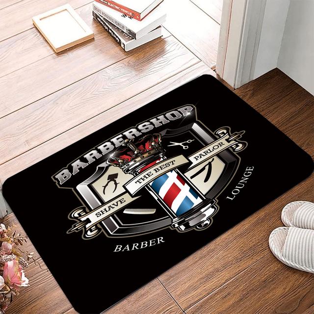 Fashion Cool Barbershop Carpet Living Room Home Decoration Sofa Table Large Area Carpet Lounge Entrance Door Mat Non -Slip Mat