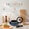 [Online Exclusive] Pearl Metal 5-Piece Frying Pan and Pot Set - IH Compatible, Marble Coating, Detachable Handle, Metal Spatula Safe, Oven Cookable -