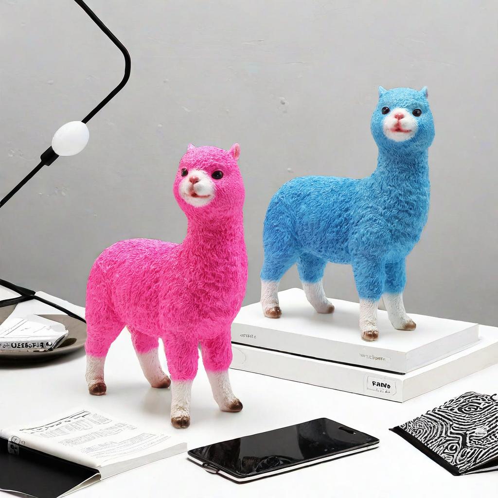 Kreative Simulation Alpaka Harzhandwerk Neues Zuhause Dekoration Wohnzimmer Eingang Geschenk Modernes Einfaches Ornament