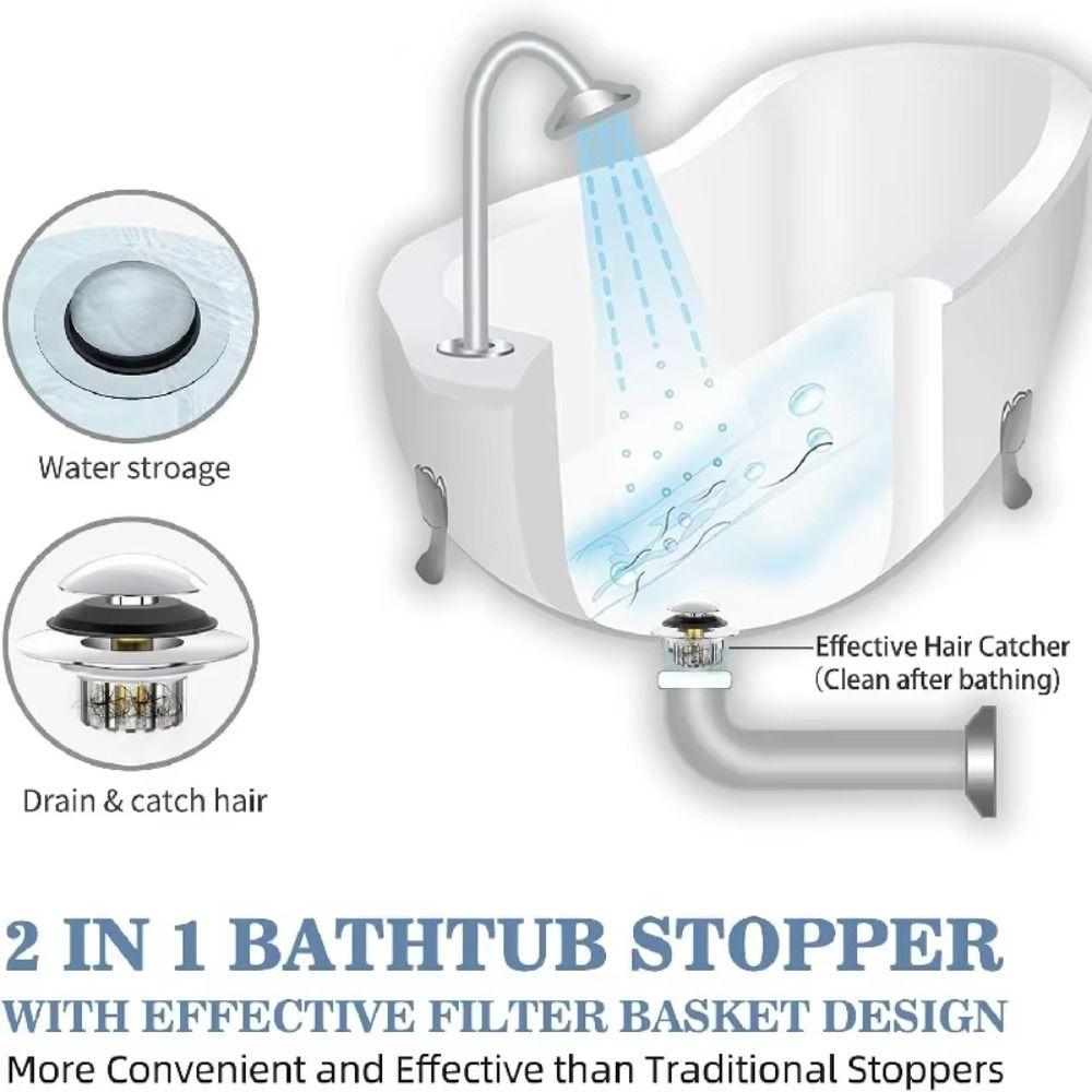 Lift And Turn Tub Stopper Drain Cover Drain Hair Catcher Drain Protector Pop Up Stopper  Drain Hole