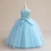 Kids Dresses For Girls Lace Dress Embroidered Gown Princess Clothes Children Formal Evening Party Flower Wedding Vestidois