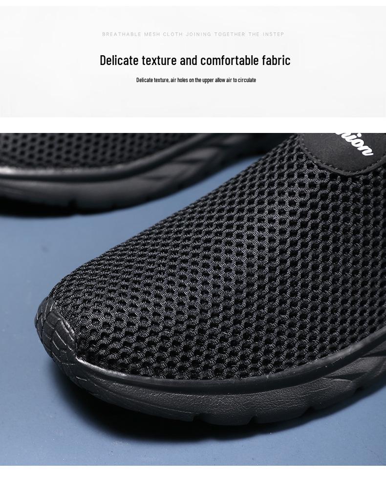 Chaussures de sport d'été respirantes en mesh pour hommes, Baskets décontractées grande taille