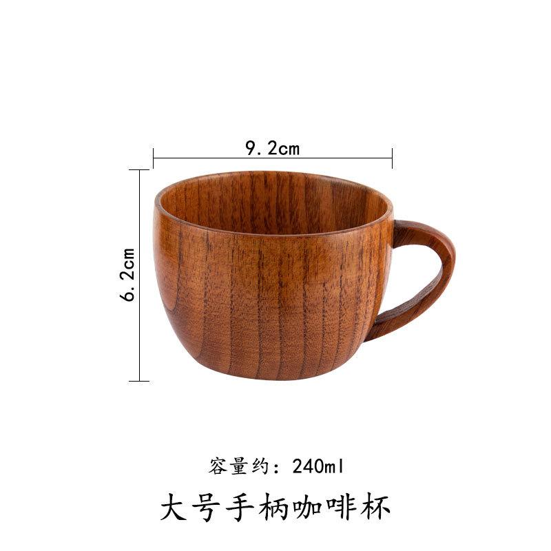 1Pcs Wooden Big Belly Cups Handmade Jujube Wood Handle Cups Beer Tea Coffee Milk Water Cup Kitchen Bar Drinkware for Kitchen Bar