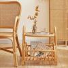 Rattan Small Square Table Solid Wood Coffee Table Ash Wood Minimalist Table Japanese Side 2025 New Coffee Muebles