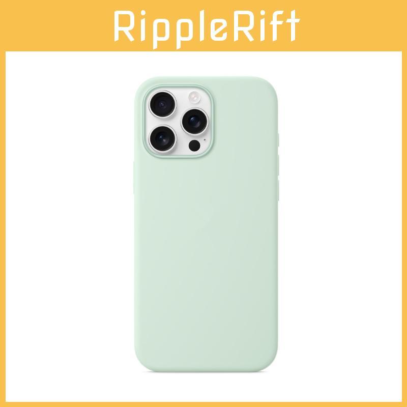 For Iphone16 Pro Solid Color Magnetic Silicone Phone Protective Case With Logo For Enhanced Protection