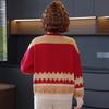 Women's Sweater Jacket Spring and Autumn New Lazy Wind Jacquard Knitted Cardigan Loose Outerwear Top