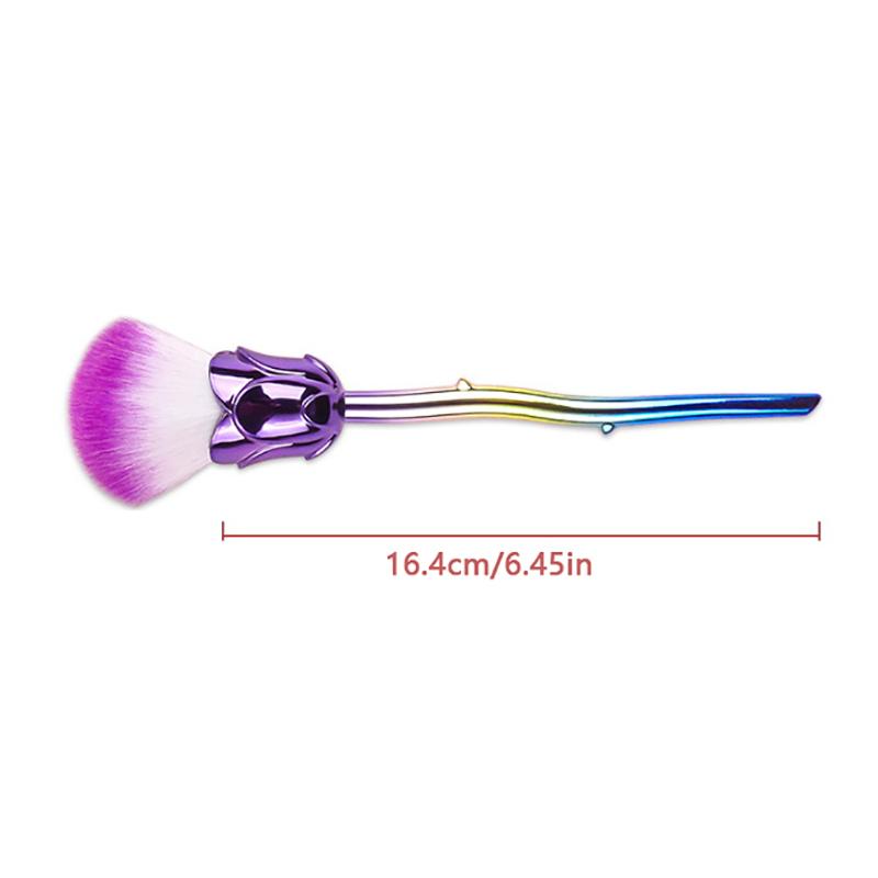 Rose Nail Dust Brush For Manicure Flower Nail Art Brush Nail Accessories Tools Popular Round Small Gel Polish Cleaning Brushes