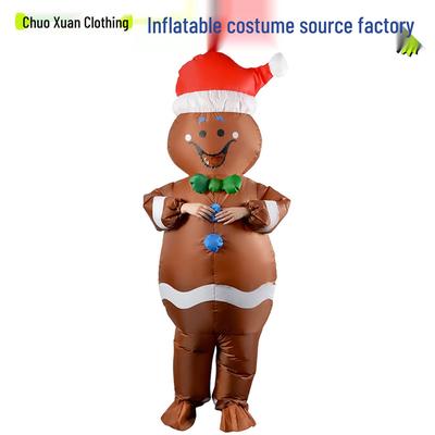 Aufblasbares Lebkuchenmännchen Kostüm für Partys, Festivals und Cosplay