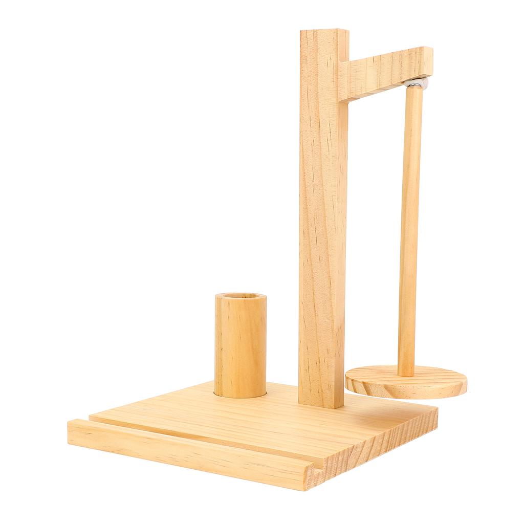 Crochet Yarn Holder   Wood Rotating Yarn   Holder   with Phone Stand for Home