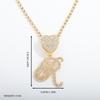 26 Flower Letter Necklace: Hip Hop Heart Pendant with Full Diamond Inlaid Tennis Chain for Women