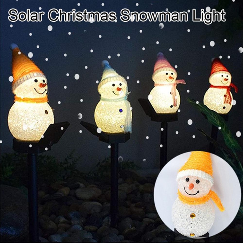 Solar powered snowman lights Clearance
