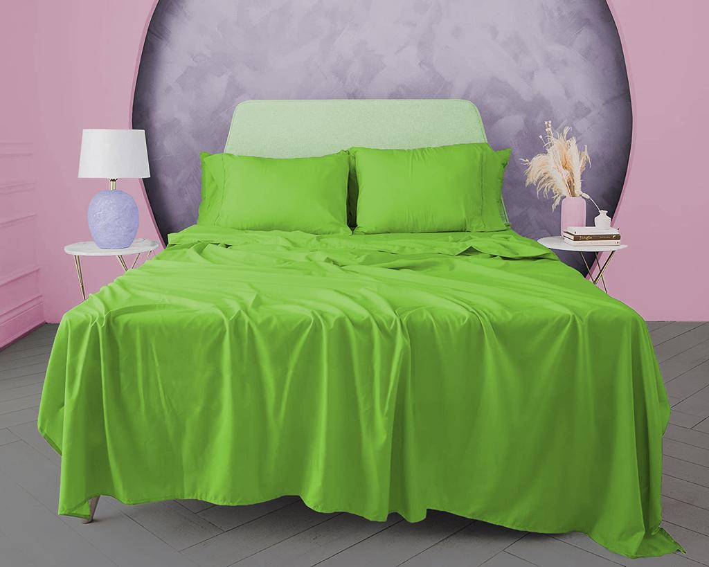 3dílná sada jednobarevných prostěradel ze 100% egyptské bavlny, 600TC - obsahuje 1 prostěradlo a 2 polštáře, různé velikosti a barvy