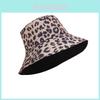 Summer Leopard Print Fisherman Hat With Wide Brim Sun Protection For Women