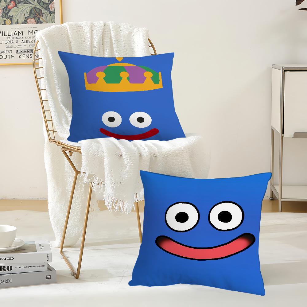 Cartoon Slime Ddragon Quest Children Pillow Case Suitable For Bedrooms Living Rooms Cars Home Decoration