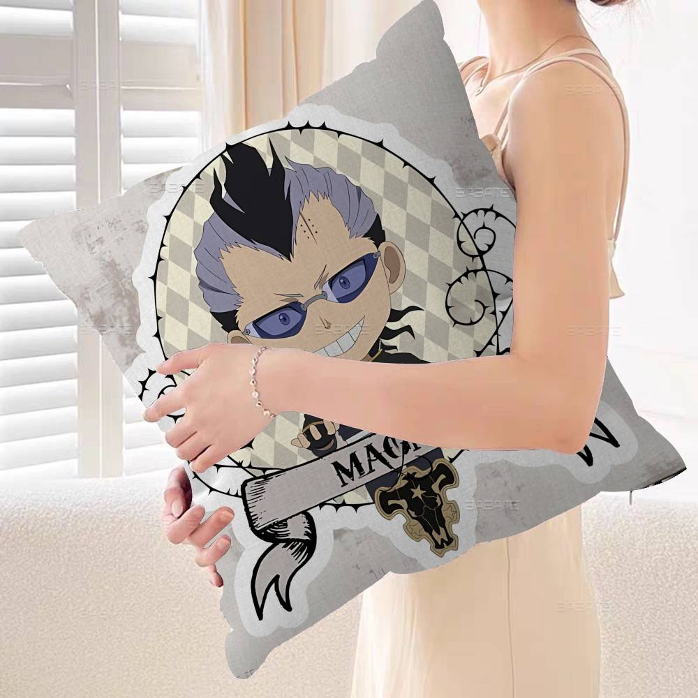 Black Clover Asta Anime Cushion Cover Pillow Cover Decor Pillowcase Printed Cushion Case for Couch