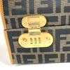 FENDI vintage Zucca logo Box-shaped bag Hand Bag Canvas/Leather Brown