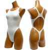 35cm Leotard for Rhythmic and Artistic Size Japanese-Made Gymnastics, 2-Way (White, M)