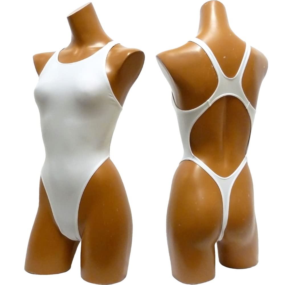 35cm Leotard for Rhythmic and Artistic Size Japanese-Made Gymnastics, 2-Way (White, M)