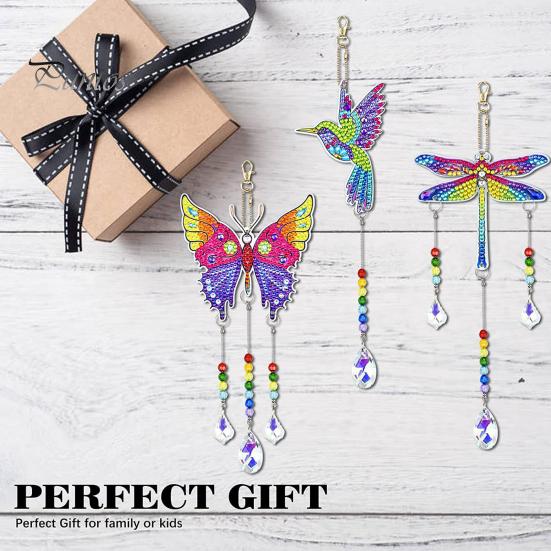 

1 комплект алмазная живопись колокольчики в форме животных DIY алмазная живопись подвеска ремесла для украшения стены