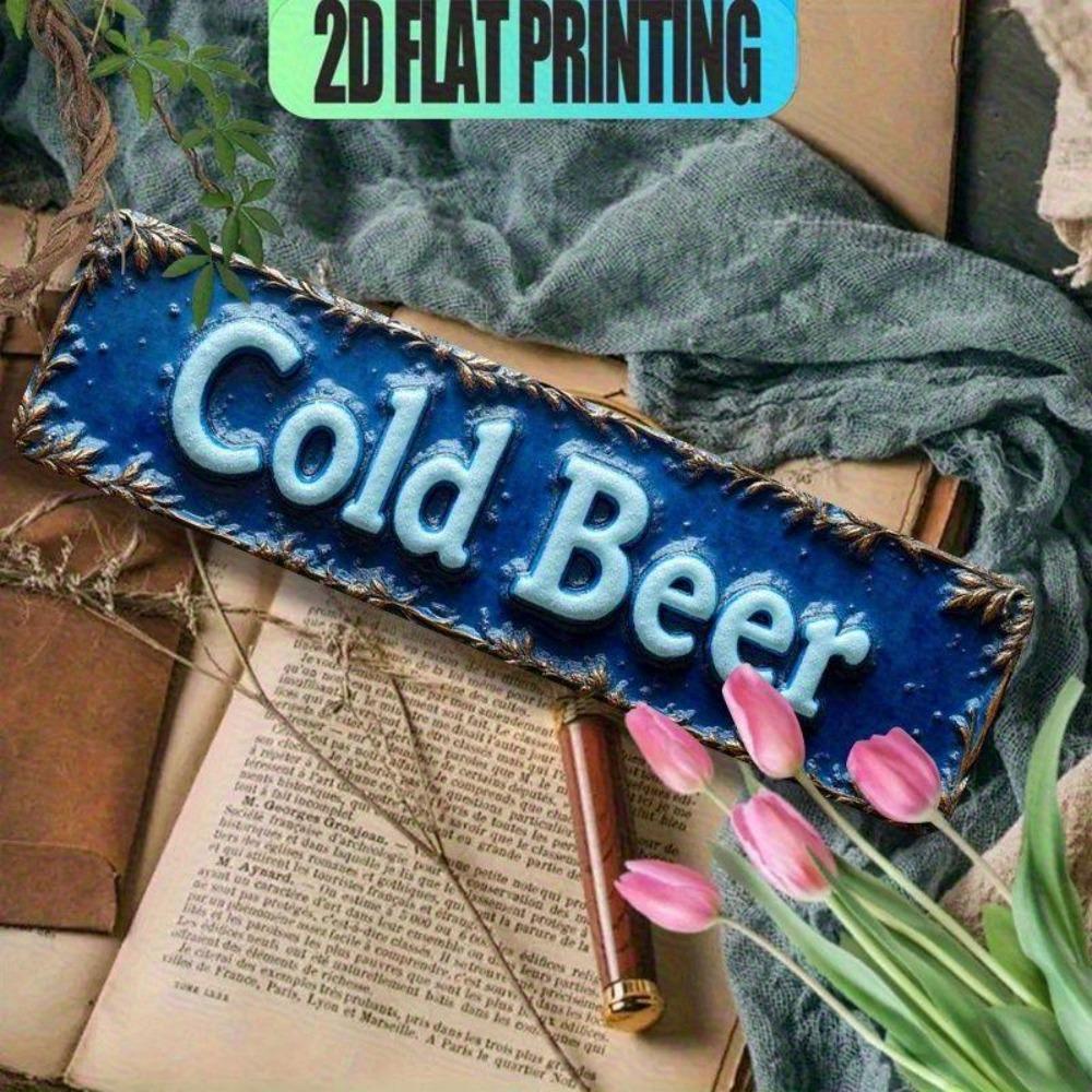 Retro Metal Wall Art for Home Office Beer Bar Decor