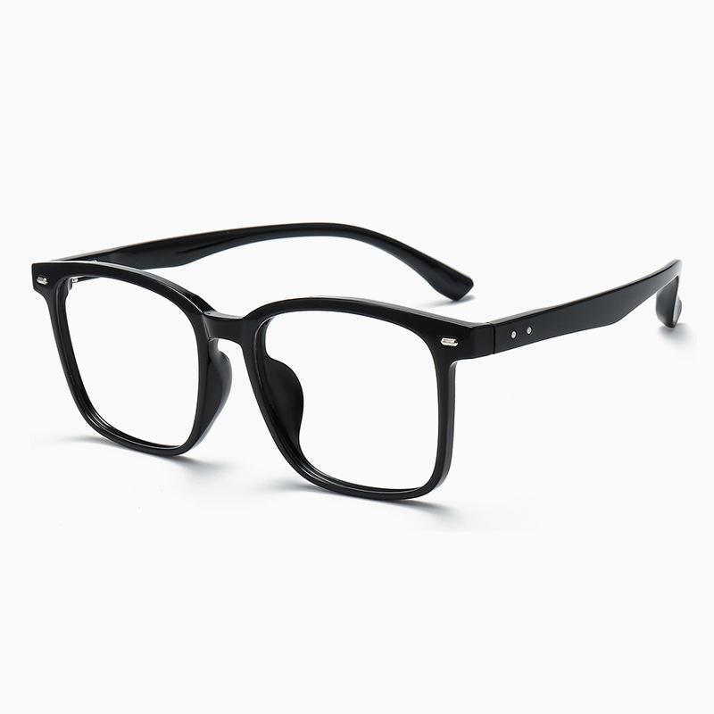 

50-17 Ultra-light TR Rectangular retro Black Frame Women Glasses Frame Myopia Glasses Anti-blue Light Reading Eyeglasses Men Anti blue light 0