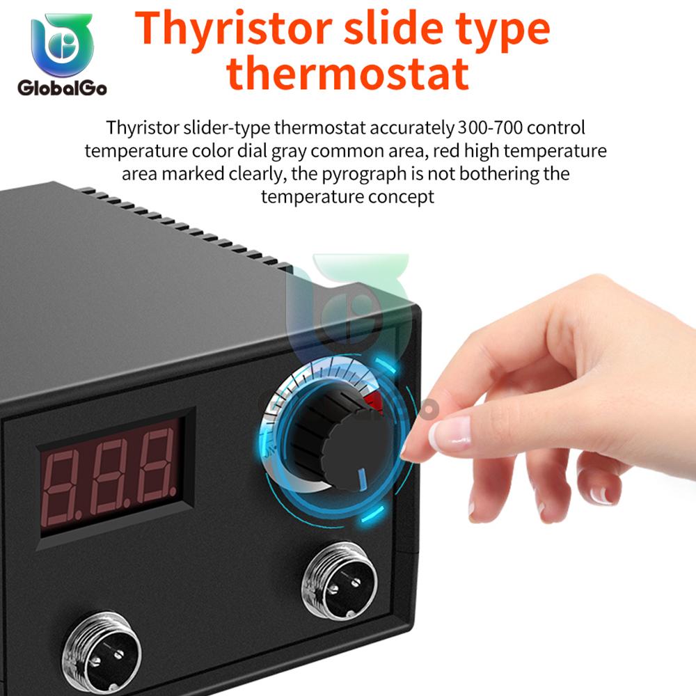 Adjustable Temperature Wood Burner 300-700℃ Heating Wire Pen Tips Station Pyrography Pen Set Electric Soldering Iron AC110V 220V