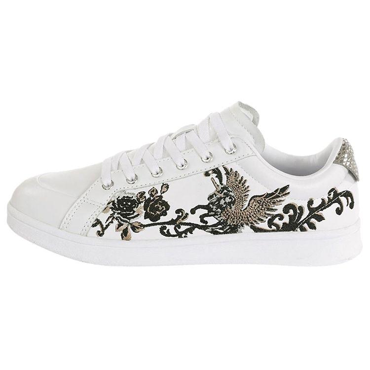 Li Ning LNG Street Fashion Casual Low Top Skate Shoes Women Sneakers White LLAN048-1